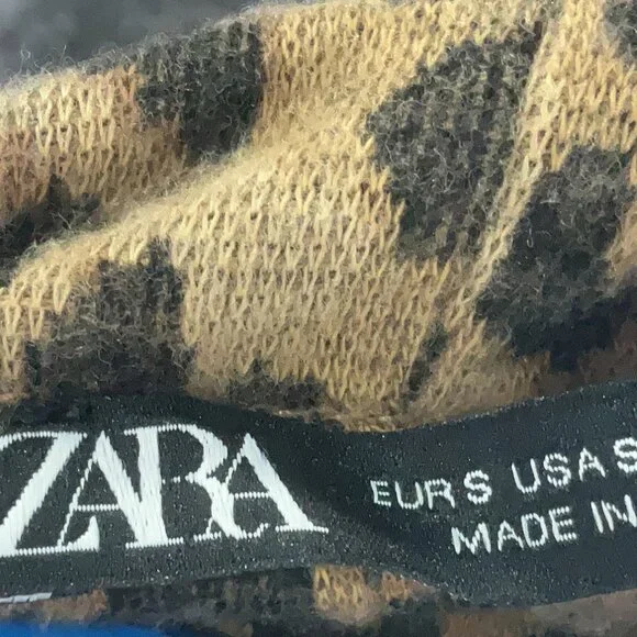 Zara Chic Animal Print Long Sleeve Dress with Mock Turtleneck - Picture 11 of 12